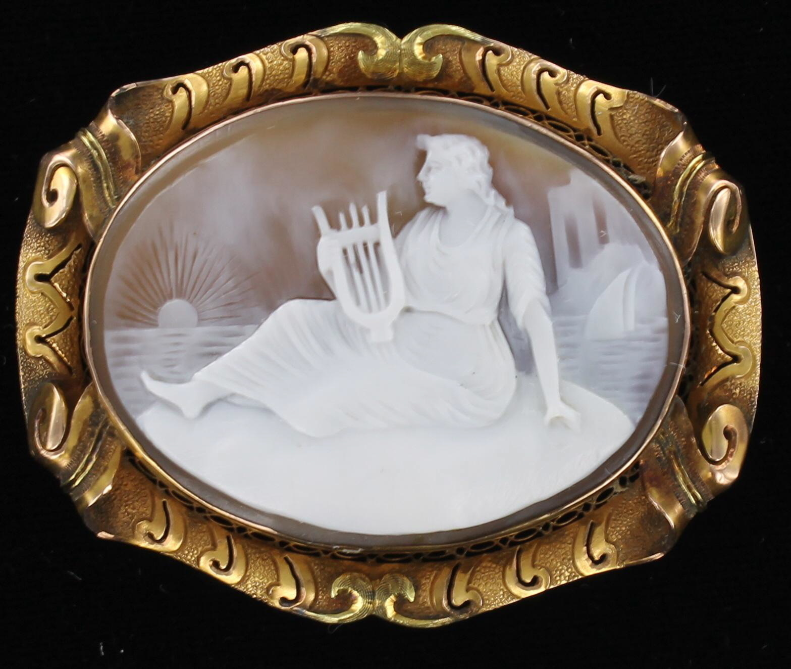 14KT ITALIAN CAMEO CIRCA 1900