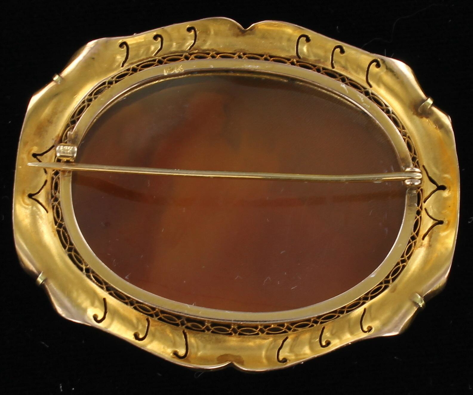 14KT ITALIAN CAMEO CIRCA 1900