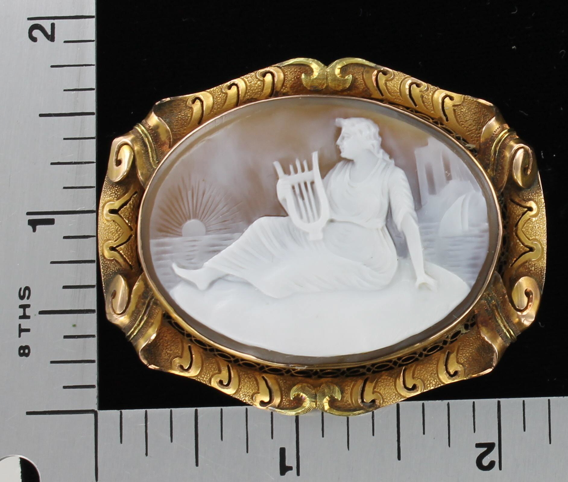 14KT ITALIAN CAMEO CIRCA 1900