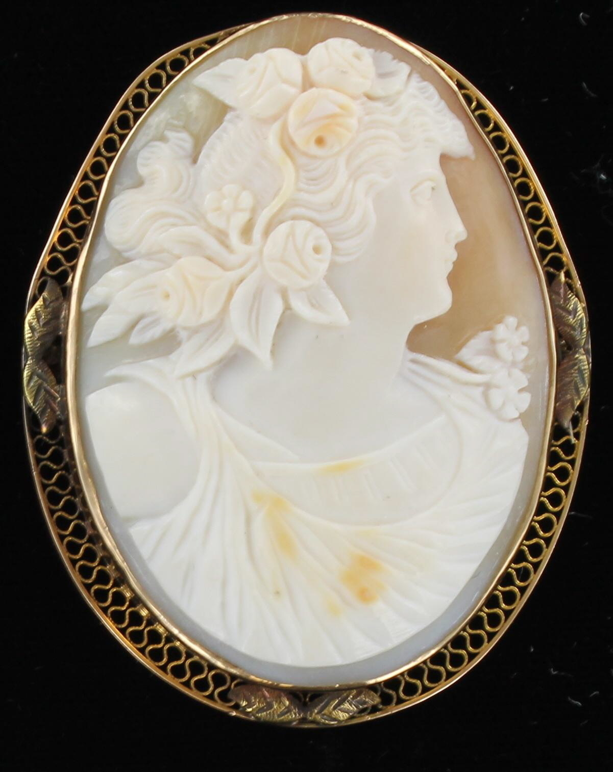 14KT CAMEO CIRCA 1900 195-1806