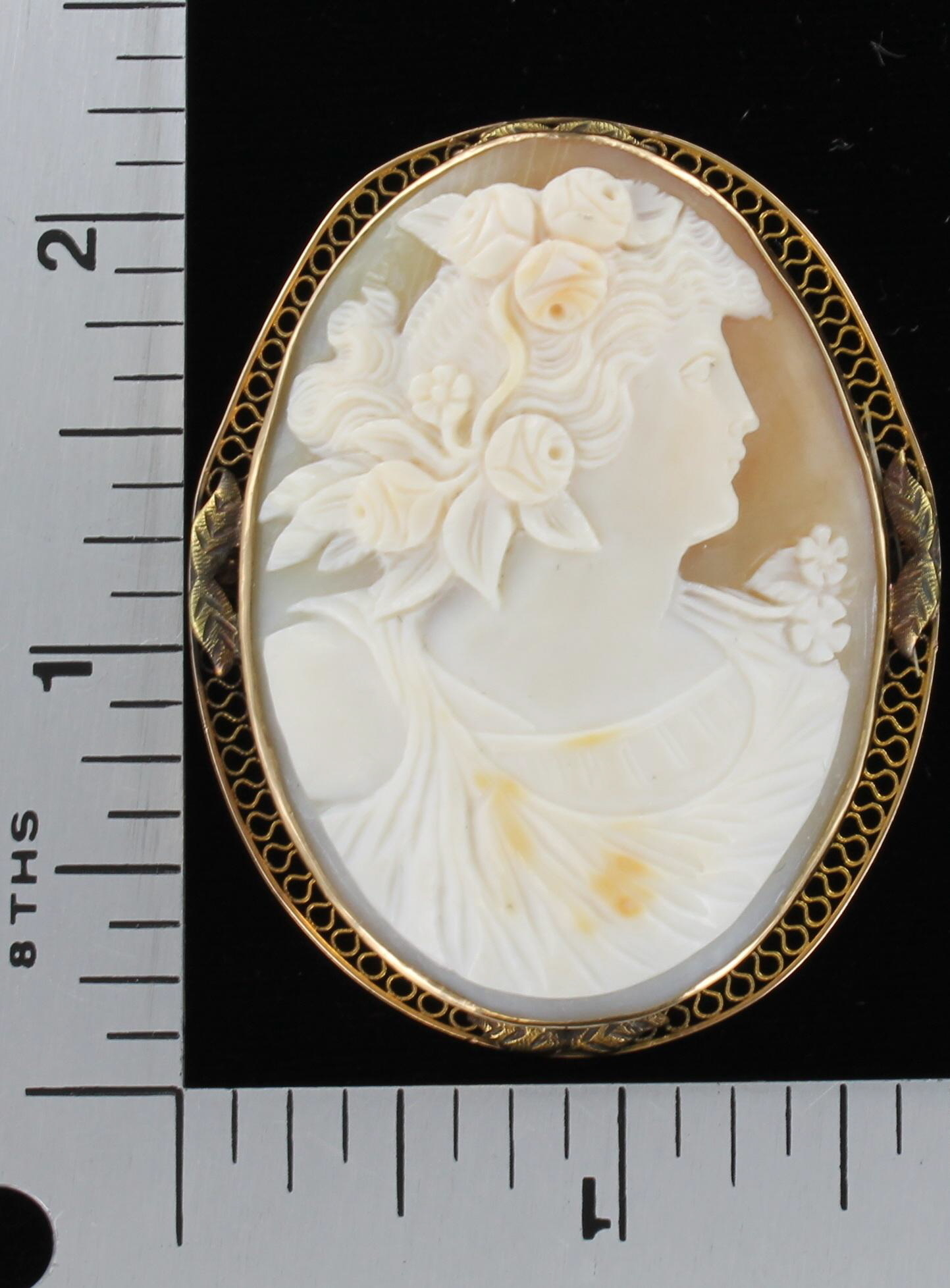 14KT CAMEO CIRCA 1900