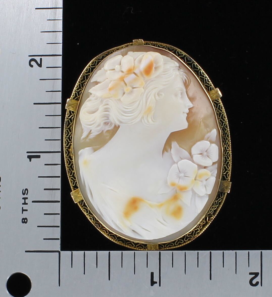 14KT SHELL CAMEO CIRCA 1940