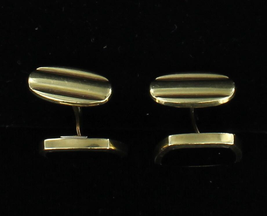 14KT BLACK ONYX CUFF LINKS