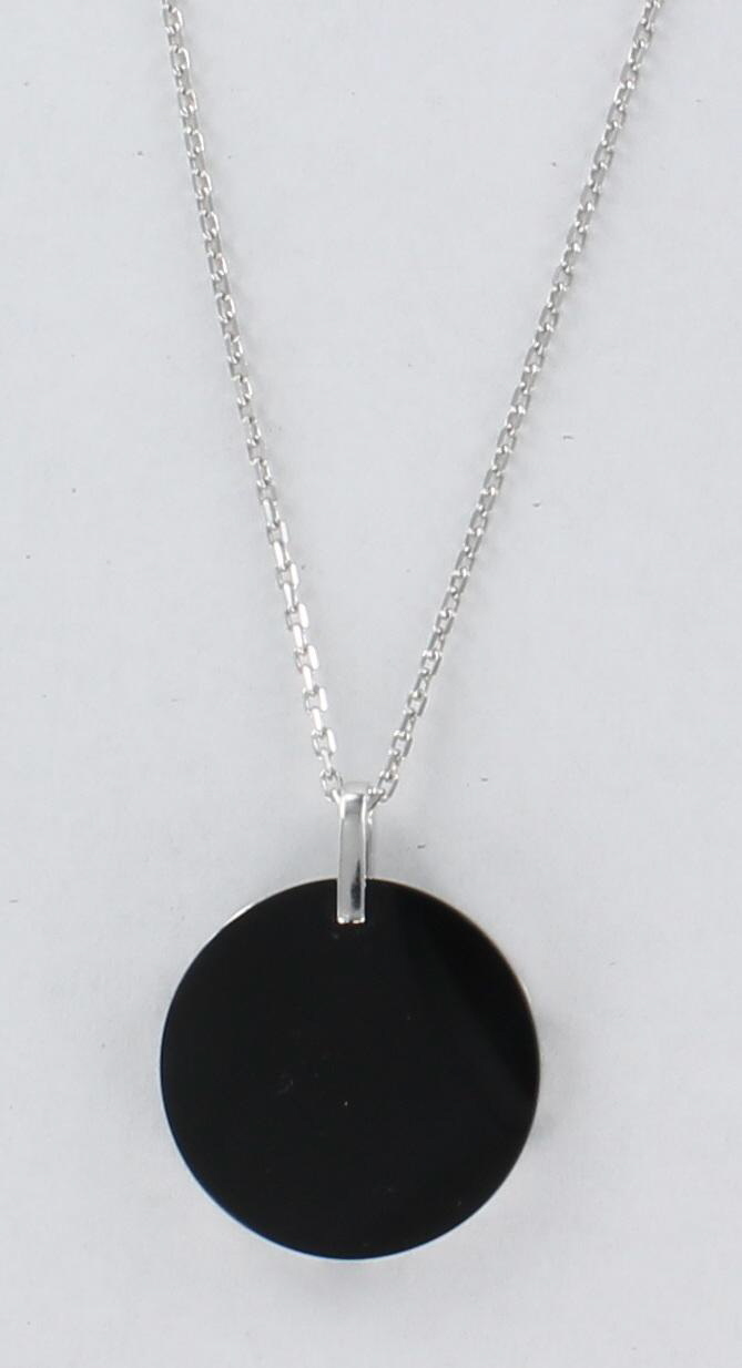 18KT ONYX AND DIAMOND NECKLACE
