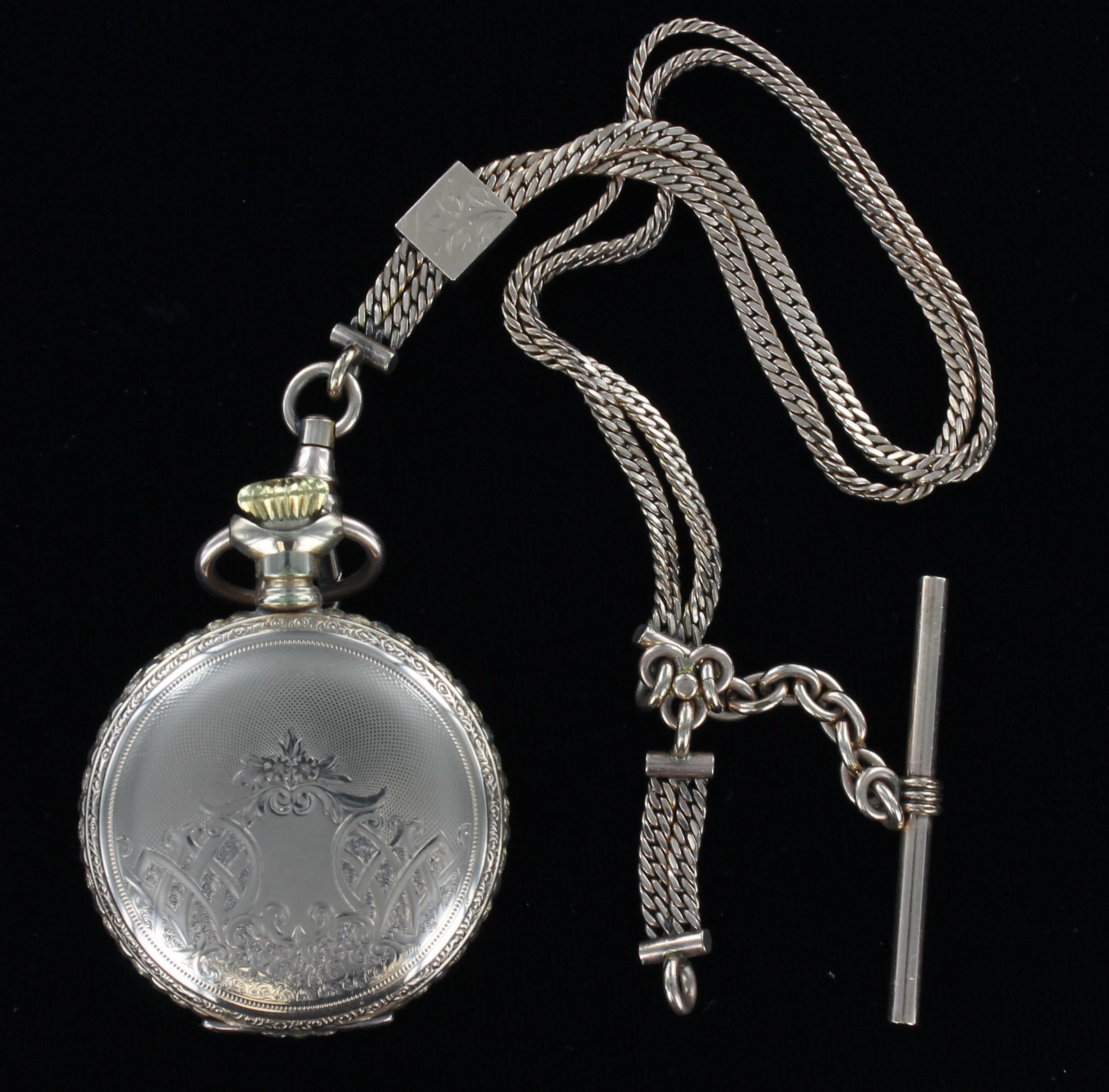 GOLD-FILLED POCKET WATCH AND CHAIN 1930 198-2850