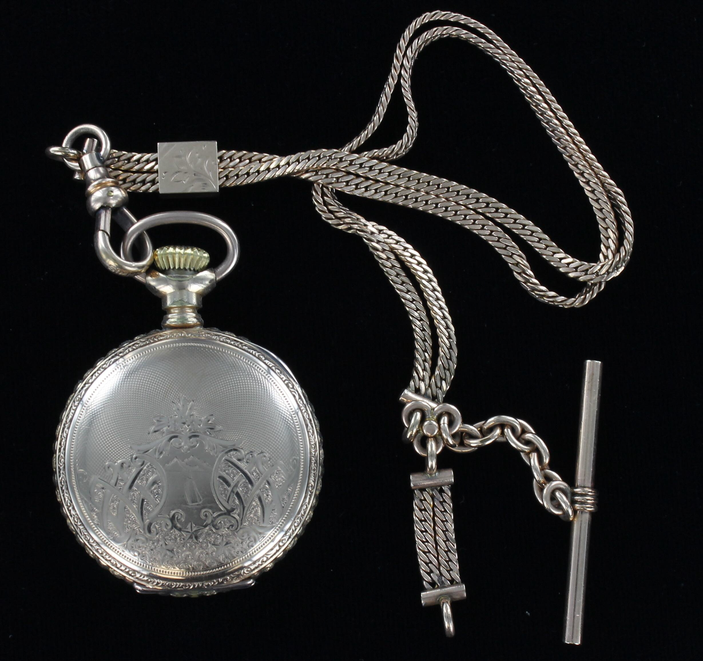 GOLD-FILLED POCKET WATCH AND CHAIN 1930