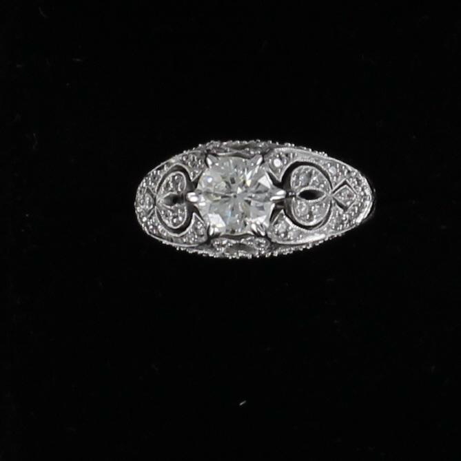 18KT 1.0 CT OLD MINE CUT DIAMOND RING 205-2259