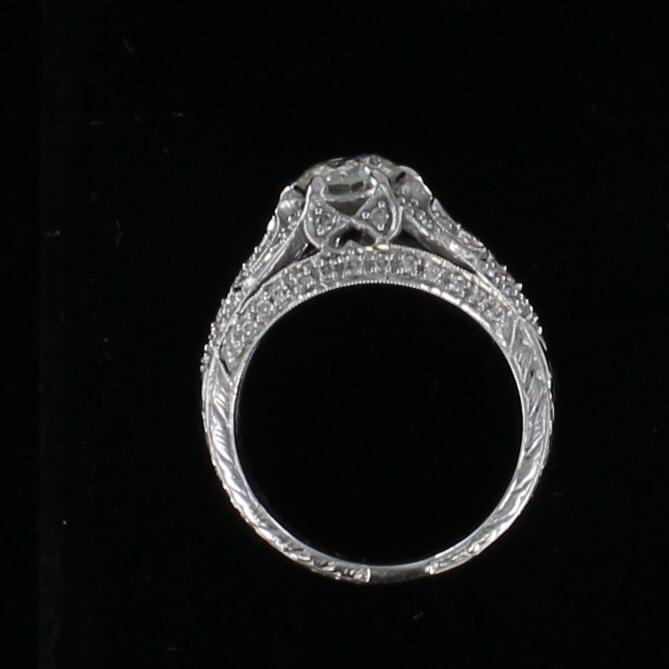 18KT 1.0 CT OLD MINE CUT DIAMOND RING