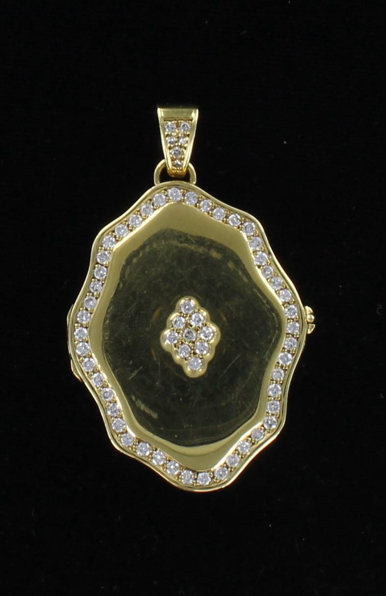18KT 1.20 CT TW DIAMOND LOCKET