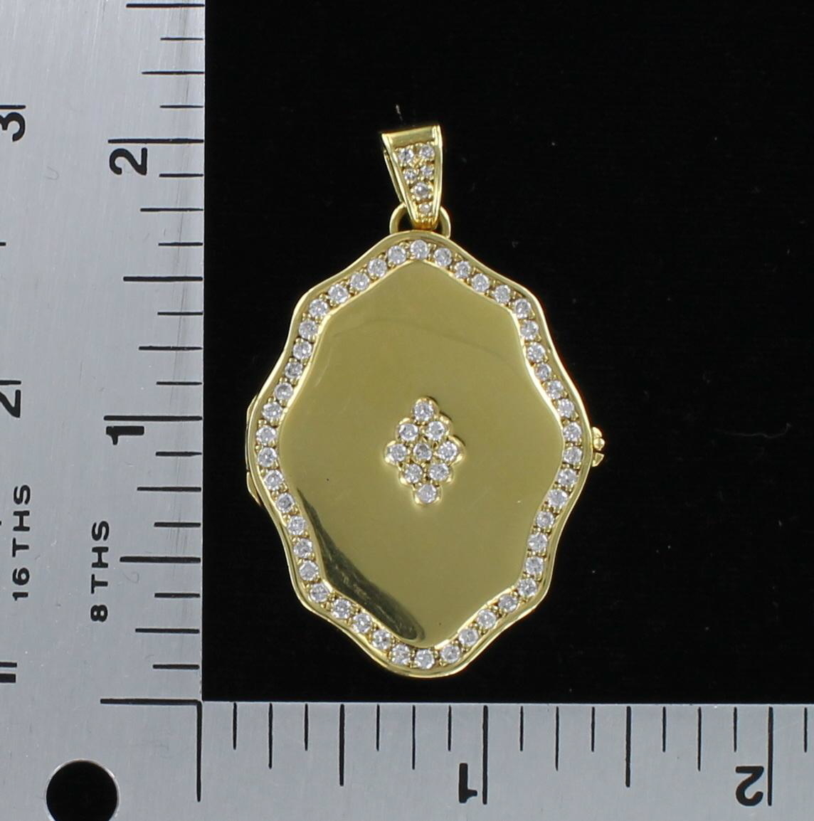 18KT 1.20 CT TW DIAMOND LOCKET