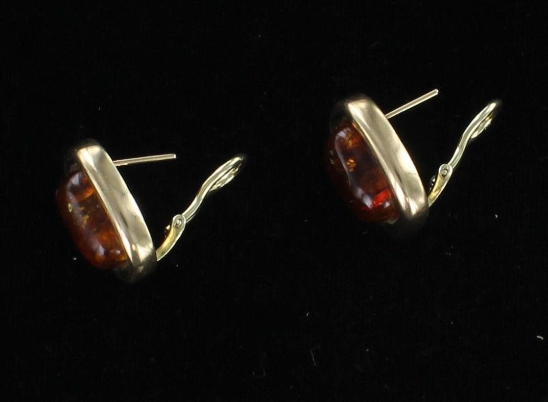 14KT AMBER EARRINGS