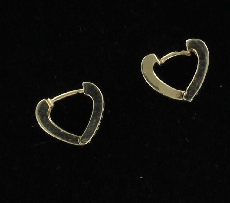 14KT .50 CT TW BAGUETTE DIAMOND HUGGIE EARRINGS
