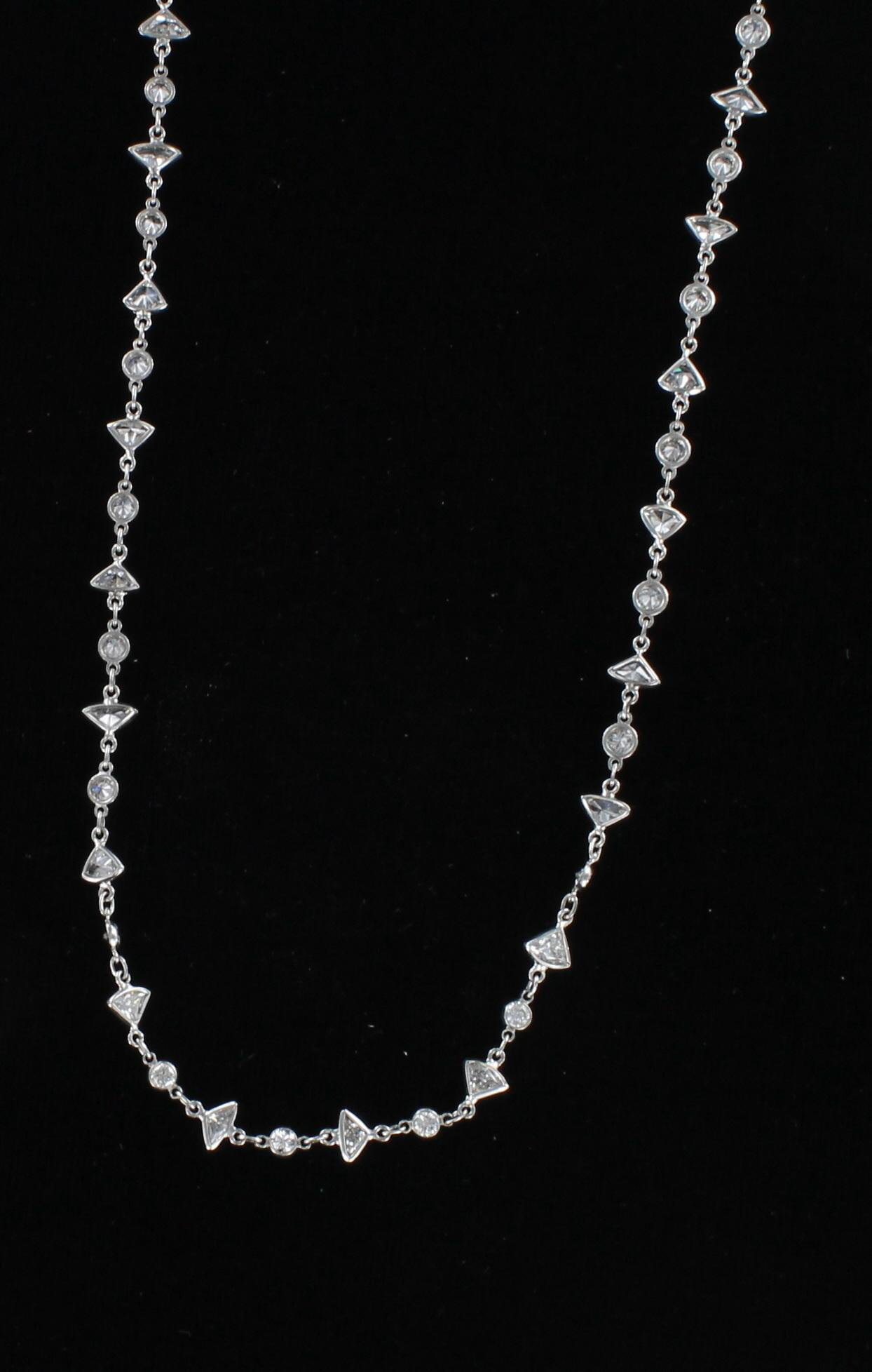 PLATINUM 6.0 CT TW DIAMOND CHAIN/NECKLACE