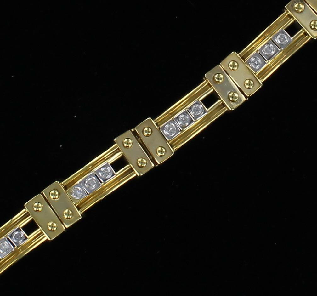 14KT 1.30 CT TW DIAMOND BRACELET
