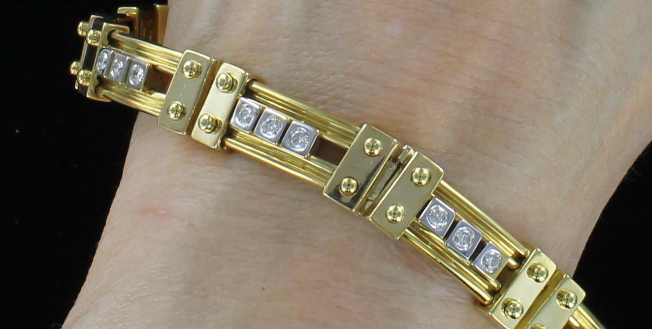 14KT 1.30 CT TW DIAMOND BRACELET