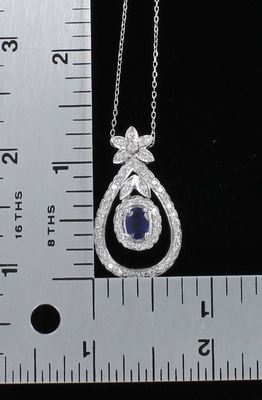 18KT SAPPHIRE AND DIAMOND NECKLACE