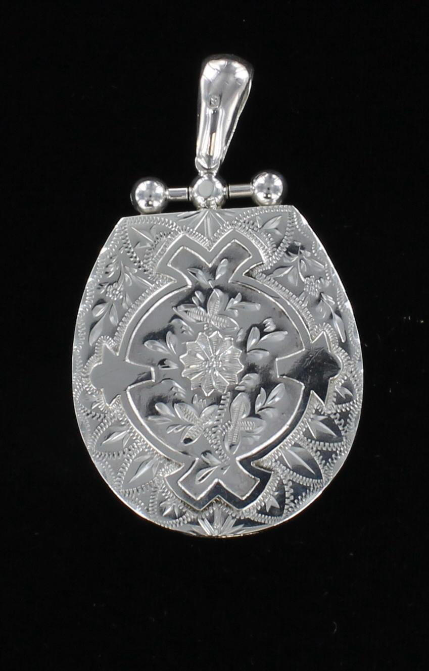 STERLING SILVER LOCKET CIRCA 1900 198-23325