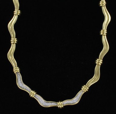 18KT 1.10 CT TW CHANNEL-SET DIAMOND NECKLACE 18KT 1.10 CT TW CHANNEL-SET DIAMOND NECKLACE