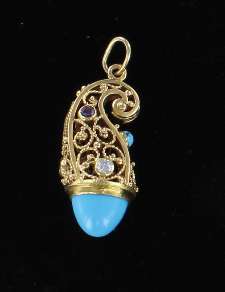 18KT TURQUOISE FOB 036-788