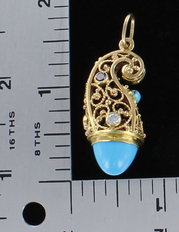 18KT TURQUOISE FOB