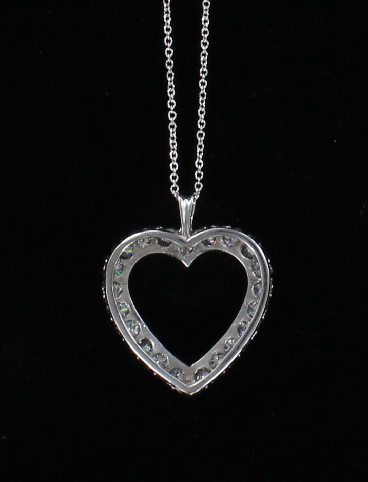 14KT 1.70 CT TW DIAMOND HEART PENDANT