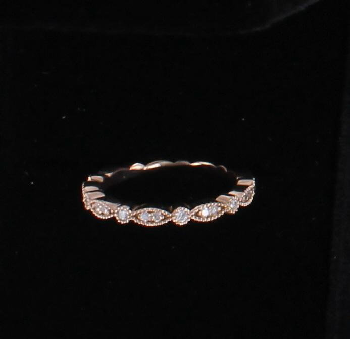 14KT ROSE GOLD .38 CT TW DIAMOND ETERNITY BAND