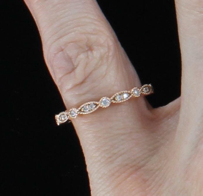 14KT ROSE GOLD .38 CT TW DIAMOND ETERNITY BAND