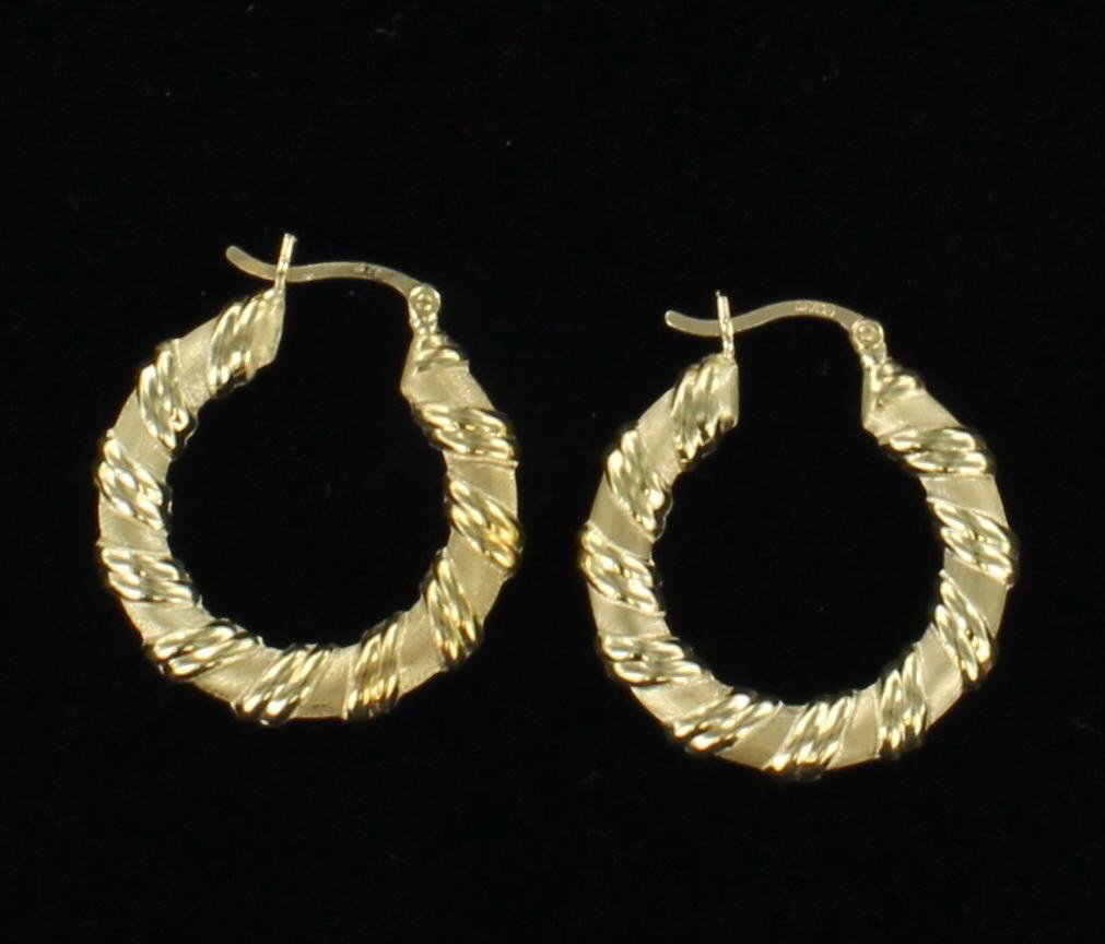 18KT HOOP EARRINGS