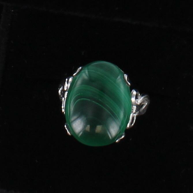 STERLING SILVER MALACHITE RING