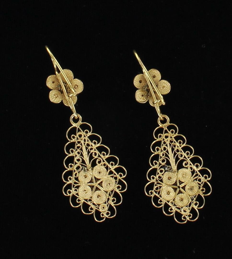 14KTY VICTORIAN SEED PEARL EARRINGS