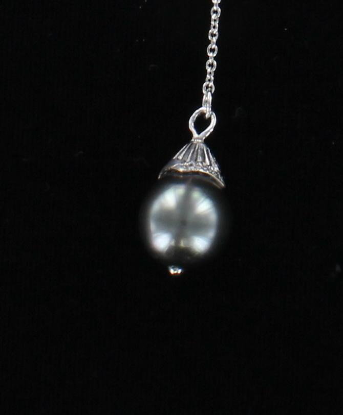 14KTW DIAMOND AND PEARL Y NECKLACE