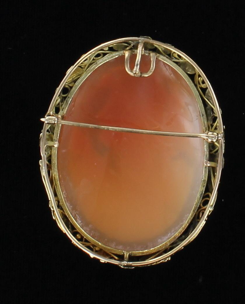 14KT CAMEO PIN/PENDANT CIRCA 1930