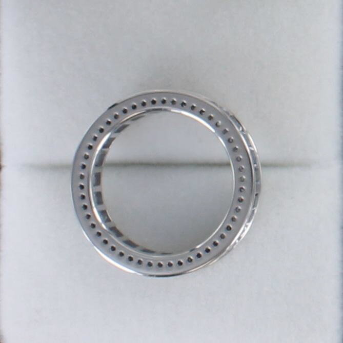 14KTW SAPPHIRE ETERNITY BAND, SZ 6.5