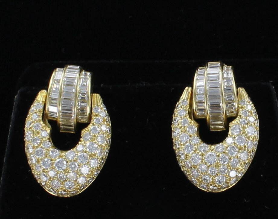 18KTY 5.50 CT TW DIAMOND EARRINGS 036-782