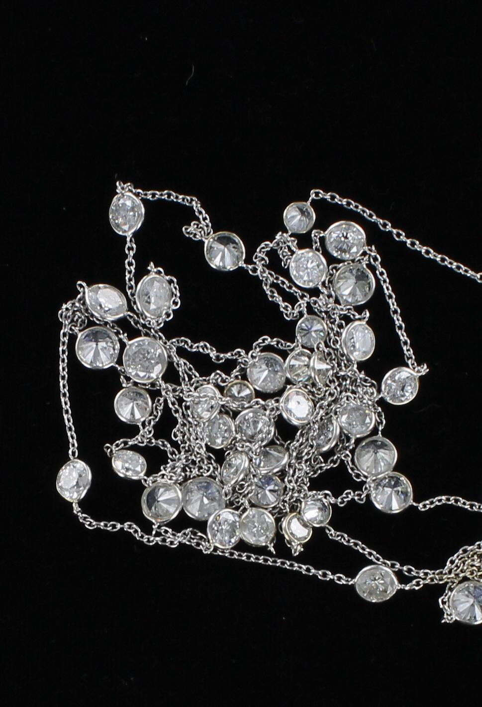 14KTW 22.5 CT TW DIAMOND CHAIN NECKLACE