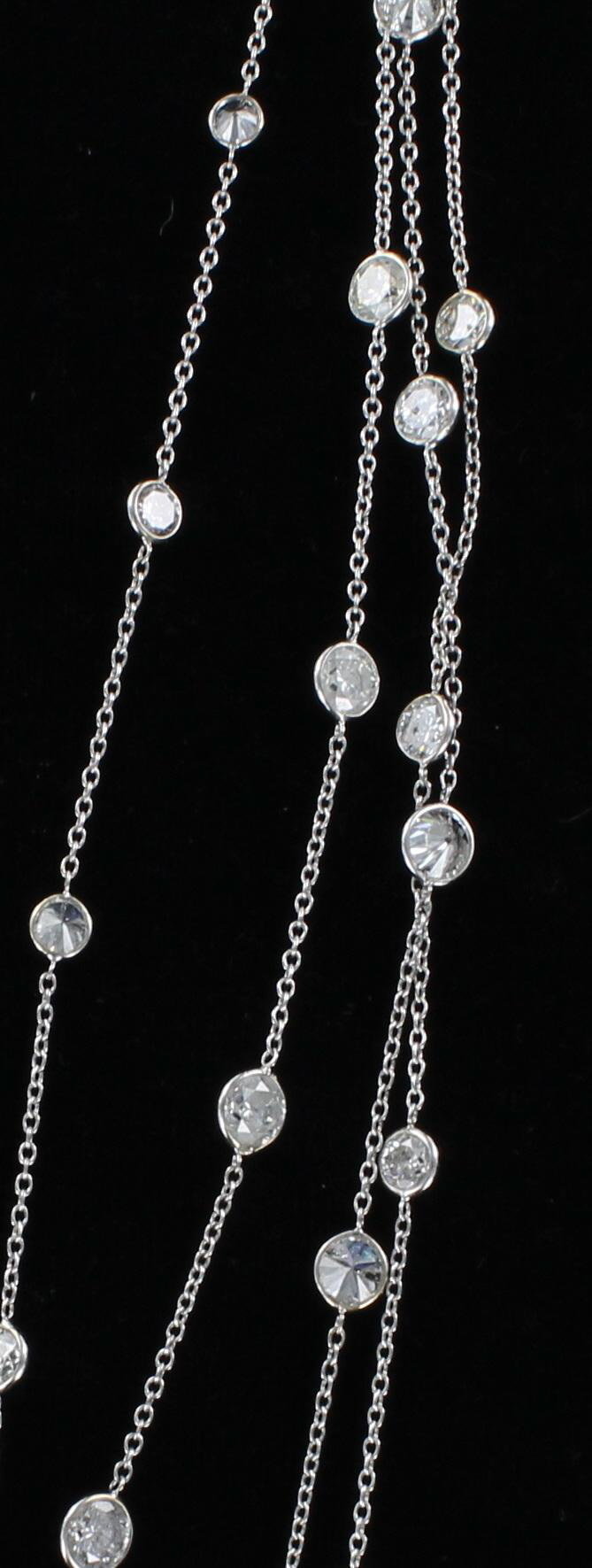 14KTW 22.5 CT TW DIAMOND CHAIN NECKLACE