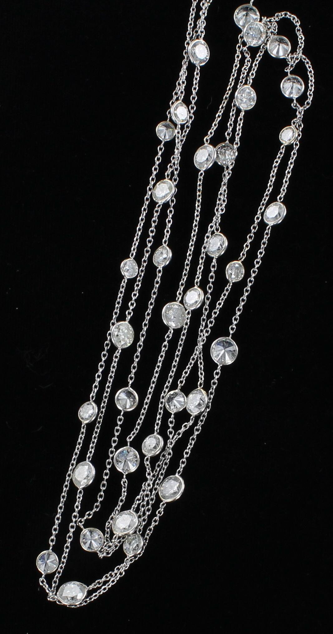 14KTW 22.5 CT TW DIAMOND CHAIN NECKLACE