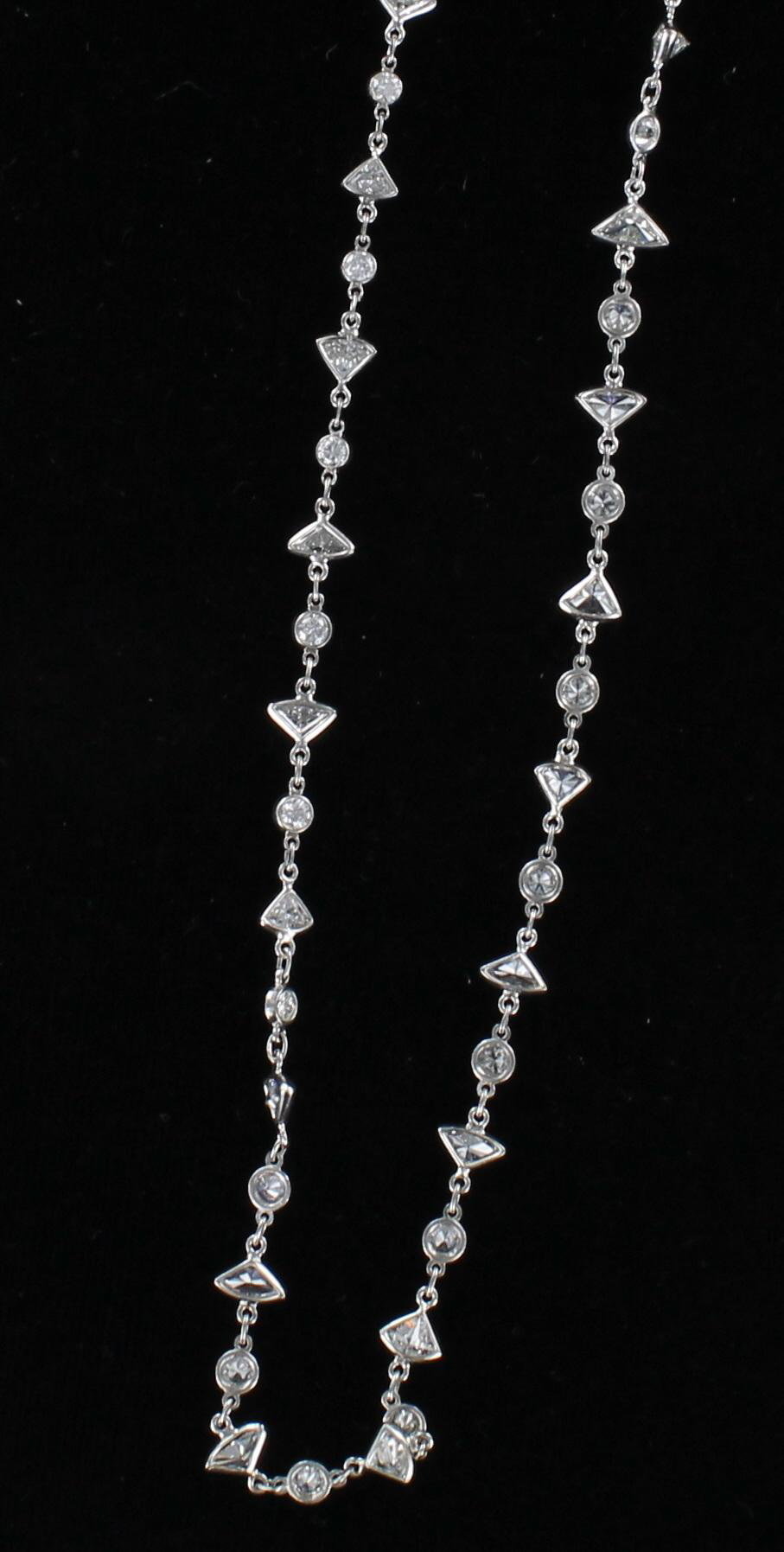PLATINUM 6.0 CT TW DIAMOND CHAIN/NECKLACE 036-766