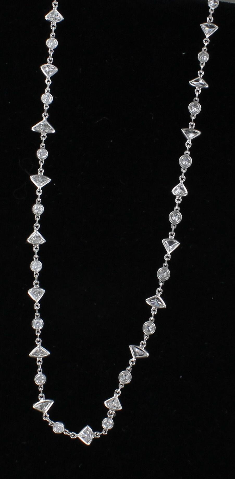 PLATINUM 6.0 CT TW DIAMOND CHAIN/NECKLACE