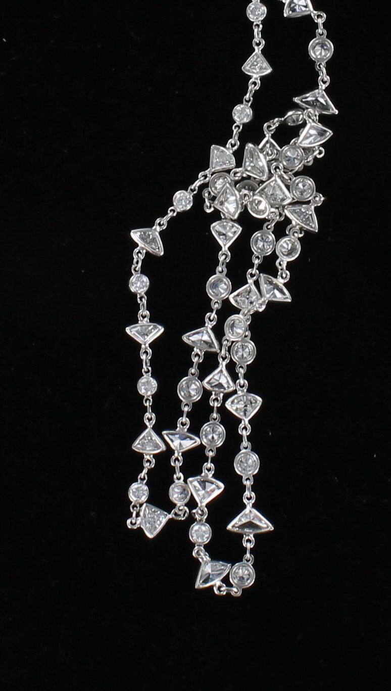 PLATINUM 6.0 CT TW DIAMOND CHAIN/NECKLACE