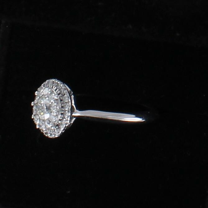 14KT 1.5 CT TW ROUND BRILLIANT DIAMOND ENGAGEMENT RING