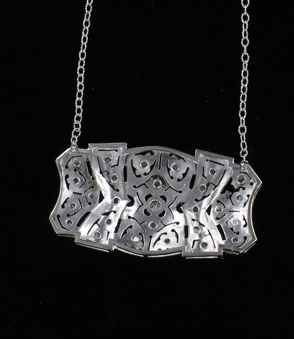 18KT ART DECO DIAMOND NECKLACE