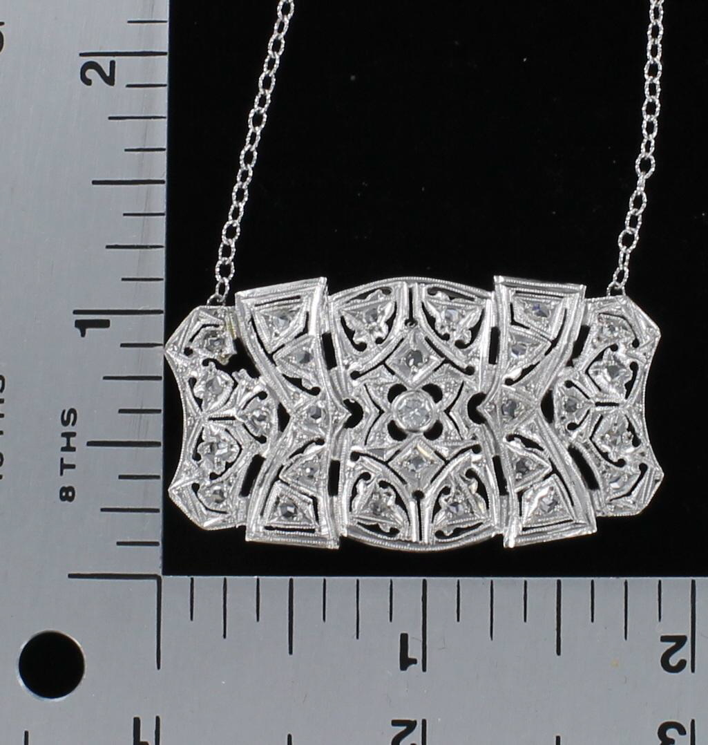 18KT ART DECO DIAMOND NECKLACE