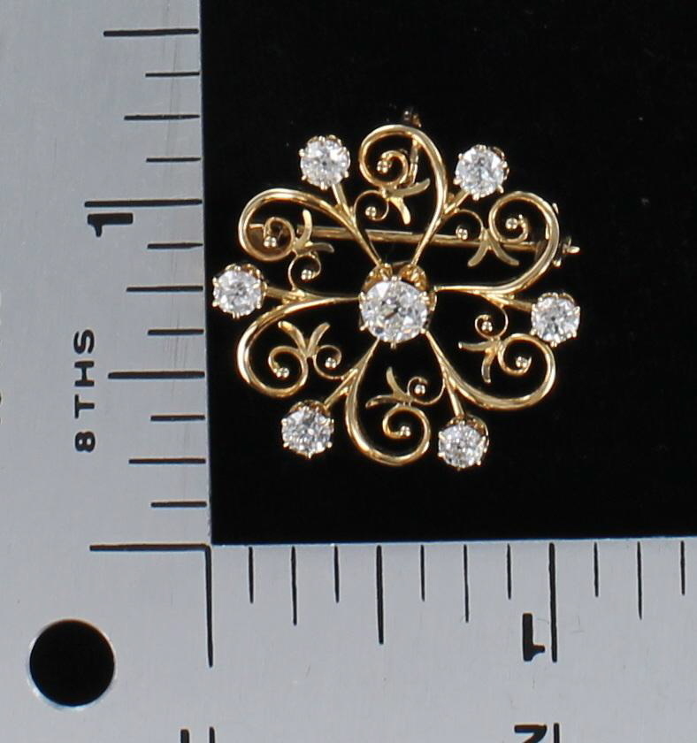 14KT DIAMOND PIN/PENDANT