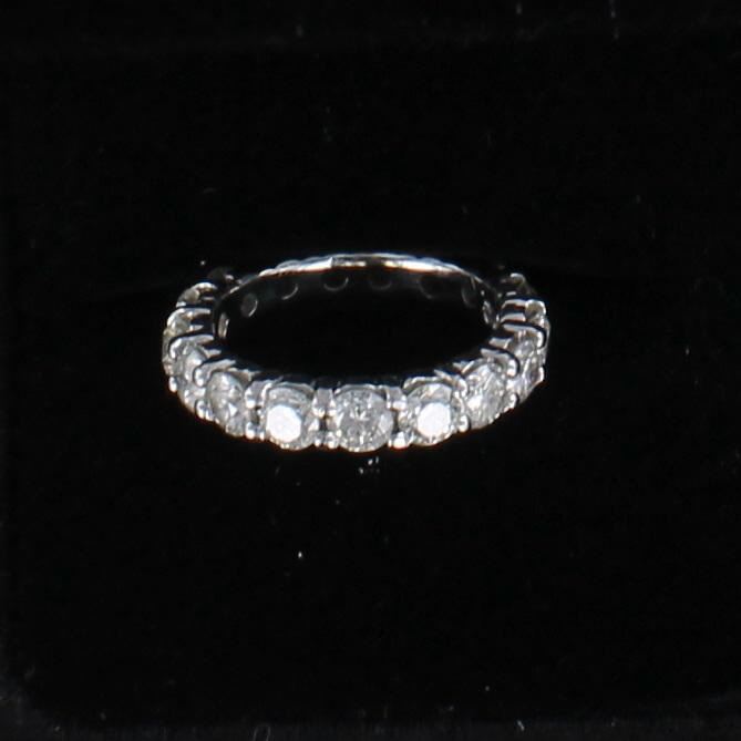 14KT DIAMOND ETERNITY BAND, SZ 5