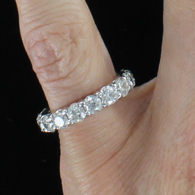 14KT DIAMOND ETERNITY BAND, SZ 5