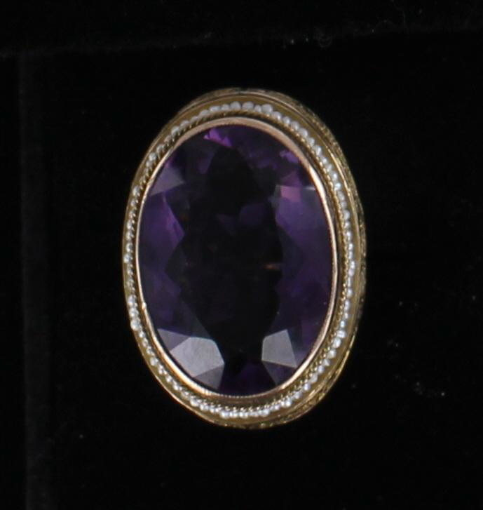 12KT VICTORIAN AMETHYST RING 101-2894