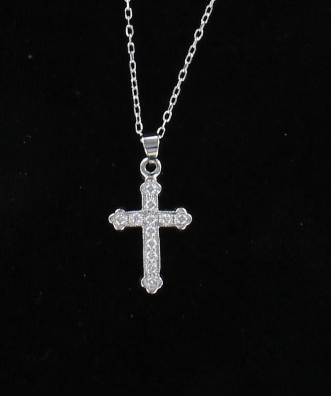14KTW DIAMOND CROSS 198-23779