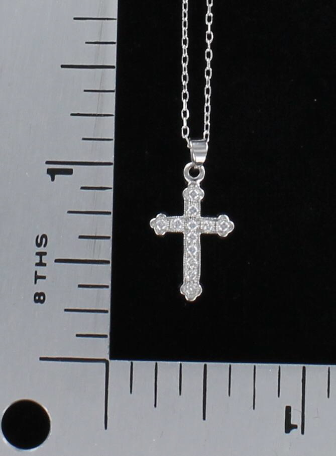 14KTW DIAMOND CROSS