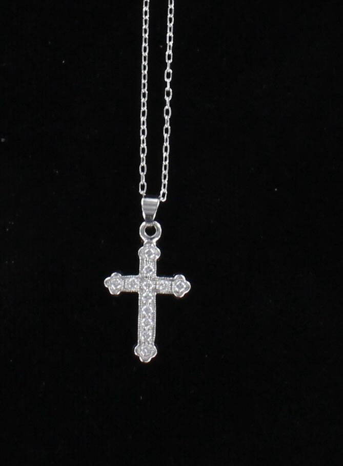 14KTW DIAMOND CROSS